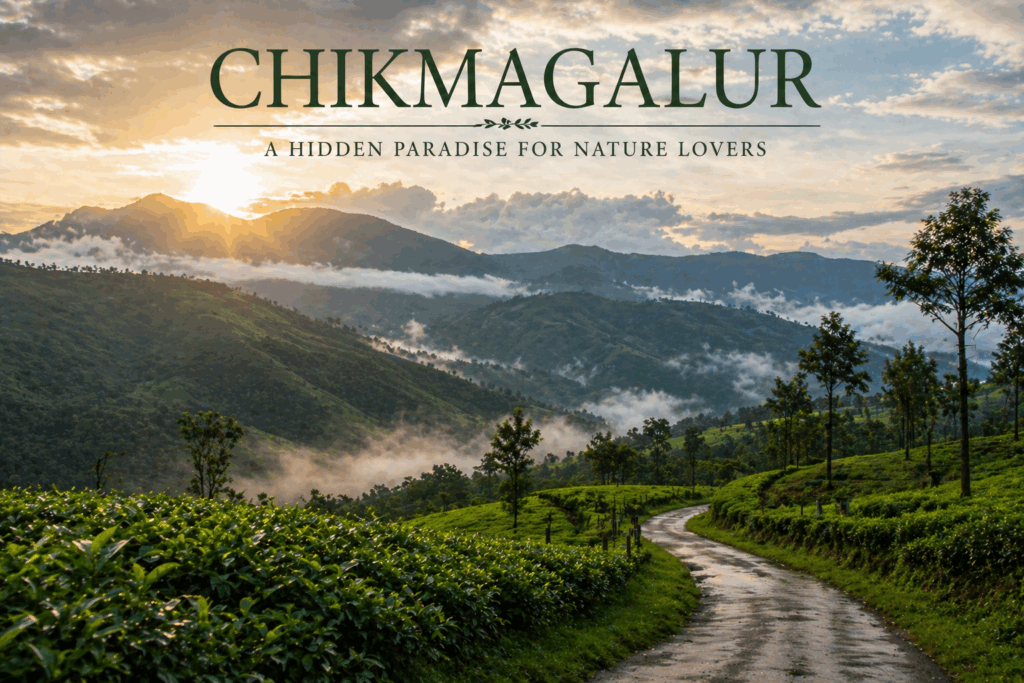 Chikmagalur hills with lush greenery and mountain views