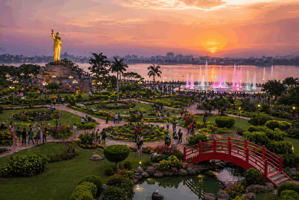 NTR Gardens clean pathways and relaxing family-friendly environment